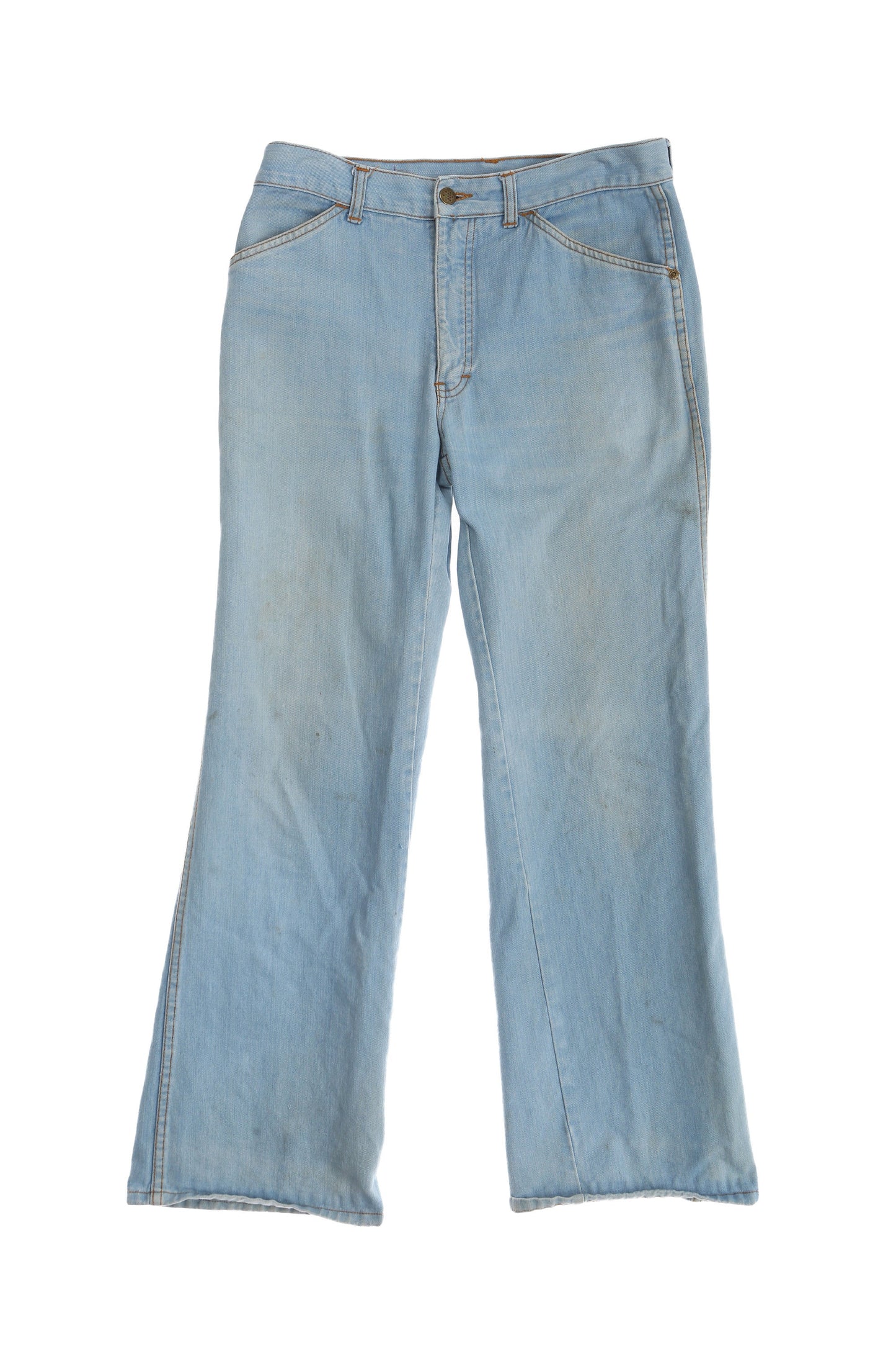 Vintage Men'd Blue Casual Denim Pants by Compass / Era 1970's - 1980's