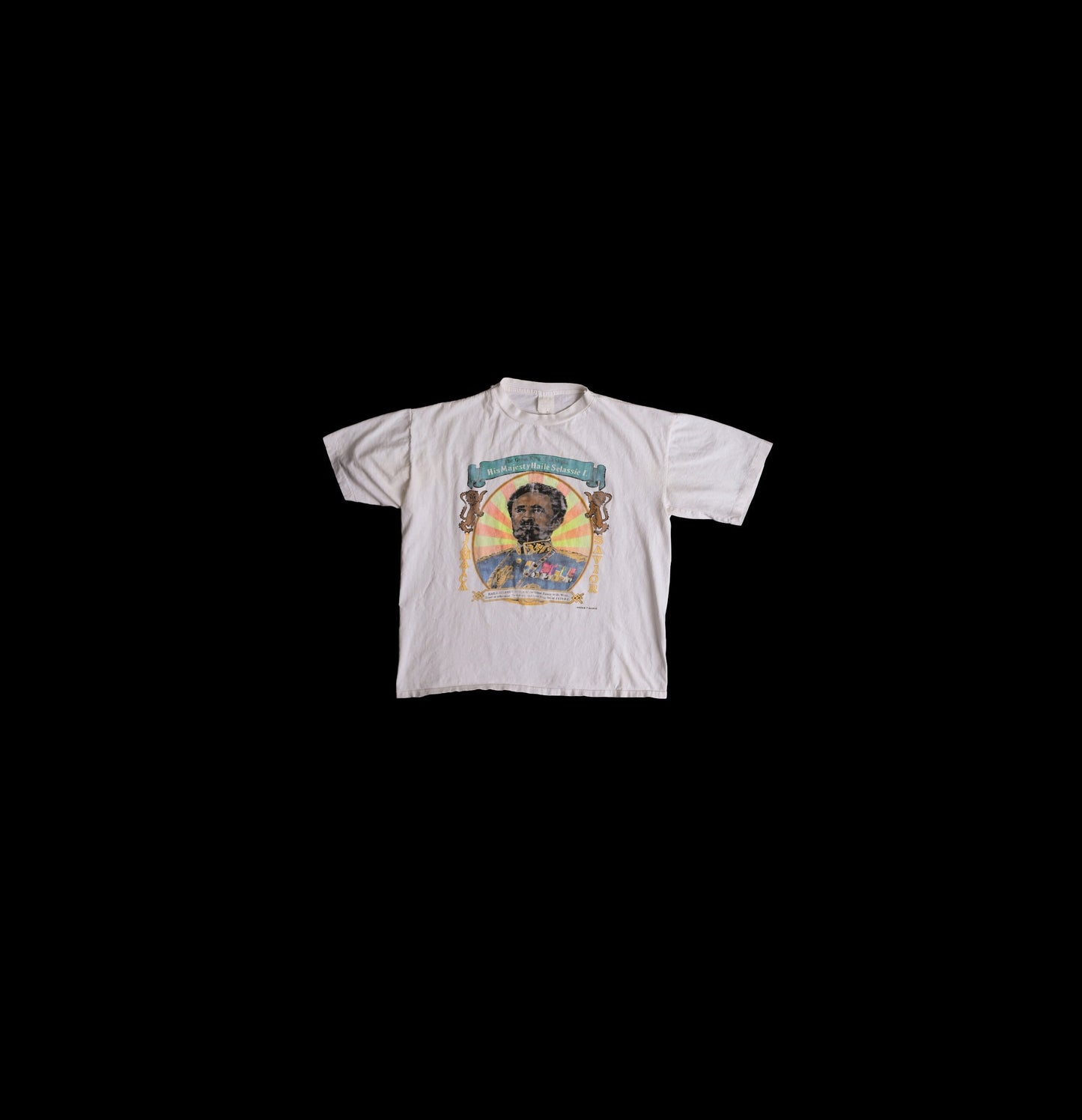 The Great King of Ethiopia White Graphic Vintage T-shirt