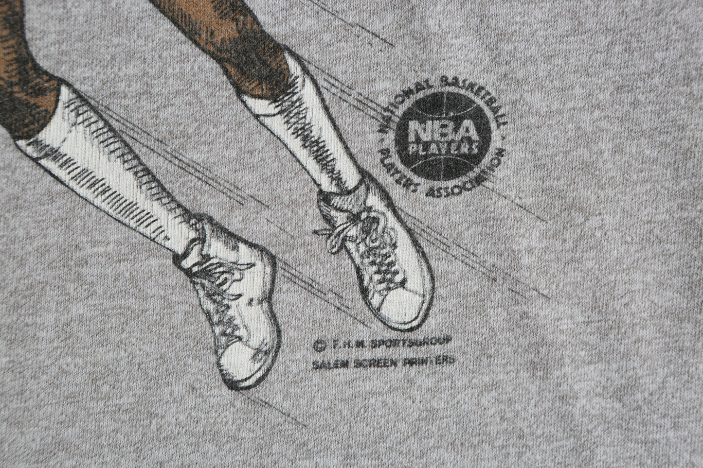 Vintage Dr. J's Last House Call Sixers Basketball Gray Graphic T-shirt