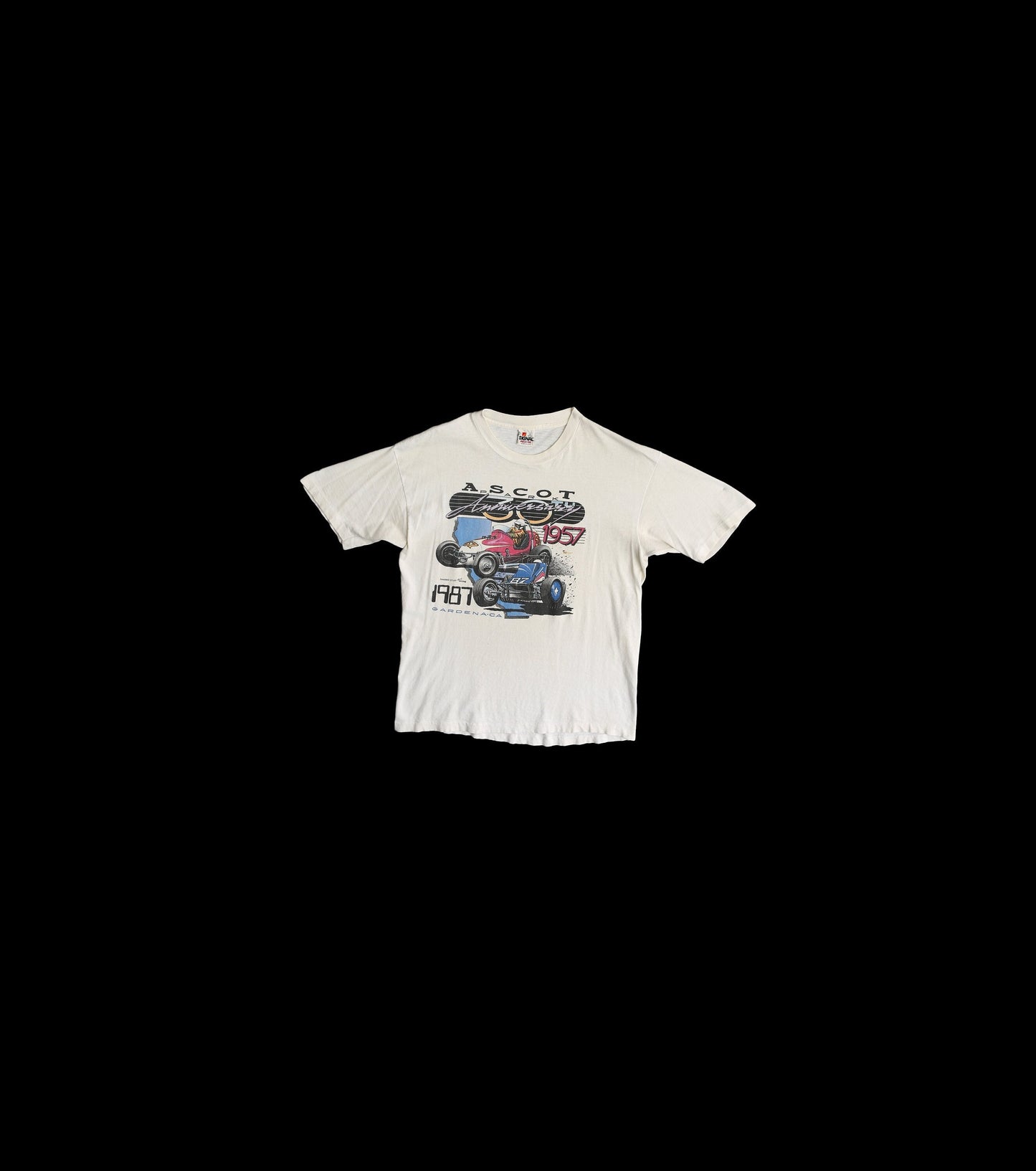 Vintage Ascot Park 30th Anniversary Racing Graphic T-shirt