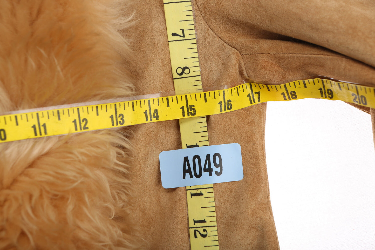 Vintage Women's Suede Coat with Faux Fur Seams