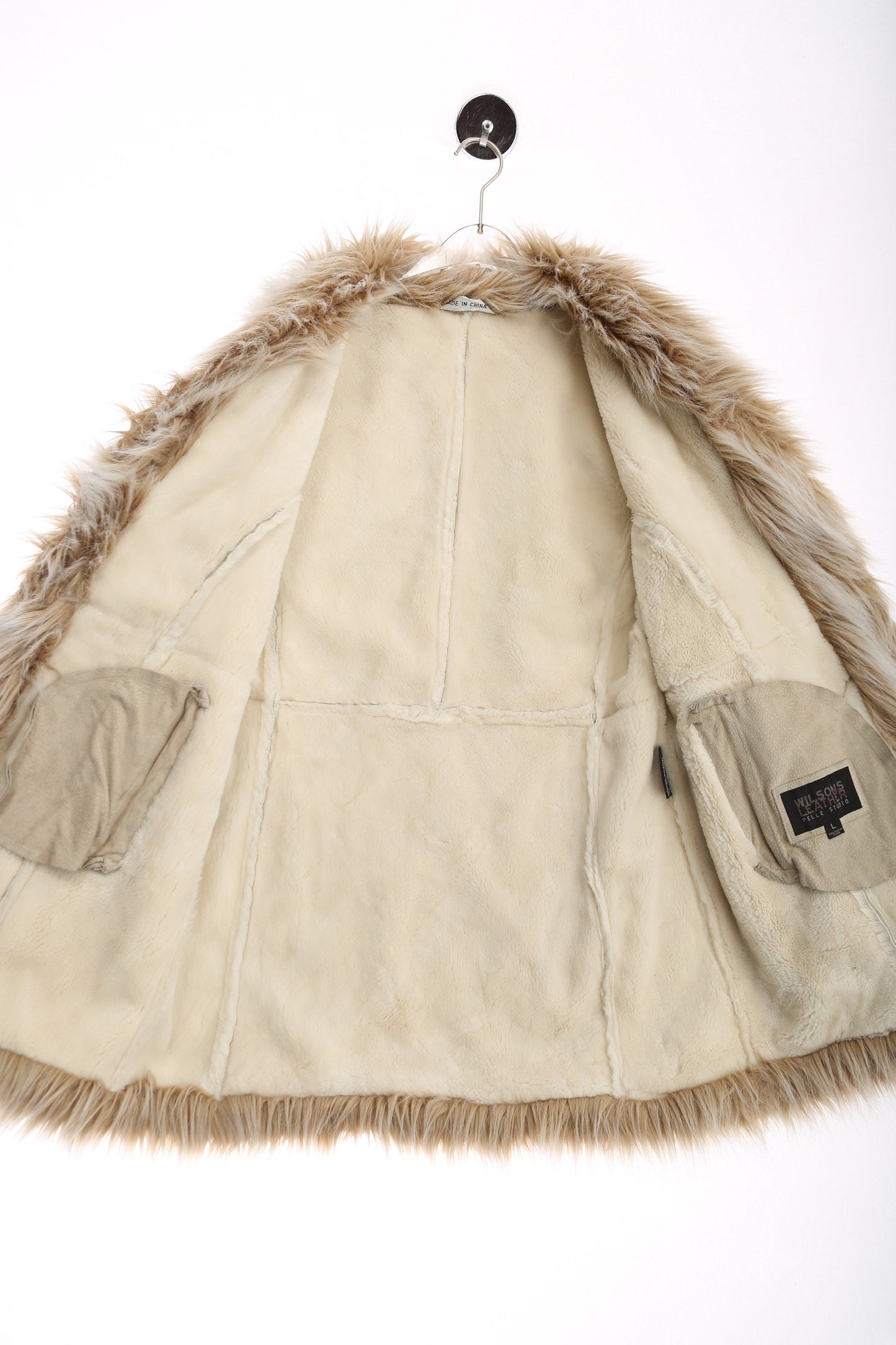 Vintage Women Suede Winter Coat with Shear Lining