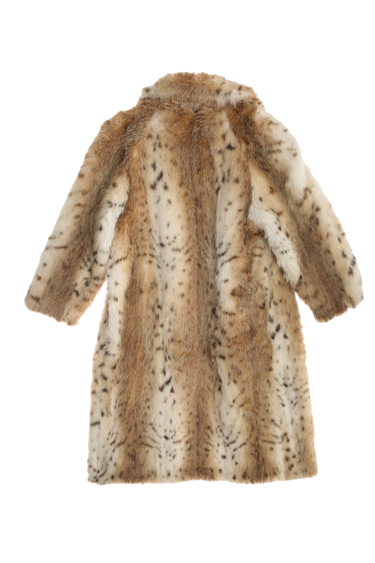 Vintage Faux Fur Leopard Print Long Coat
