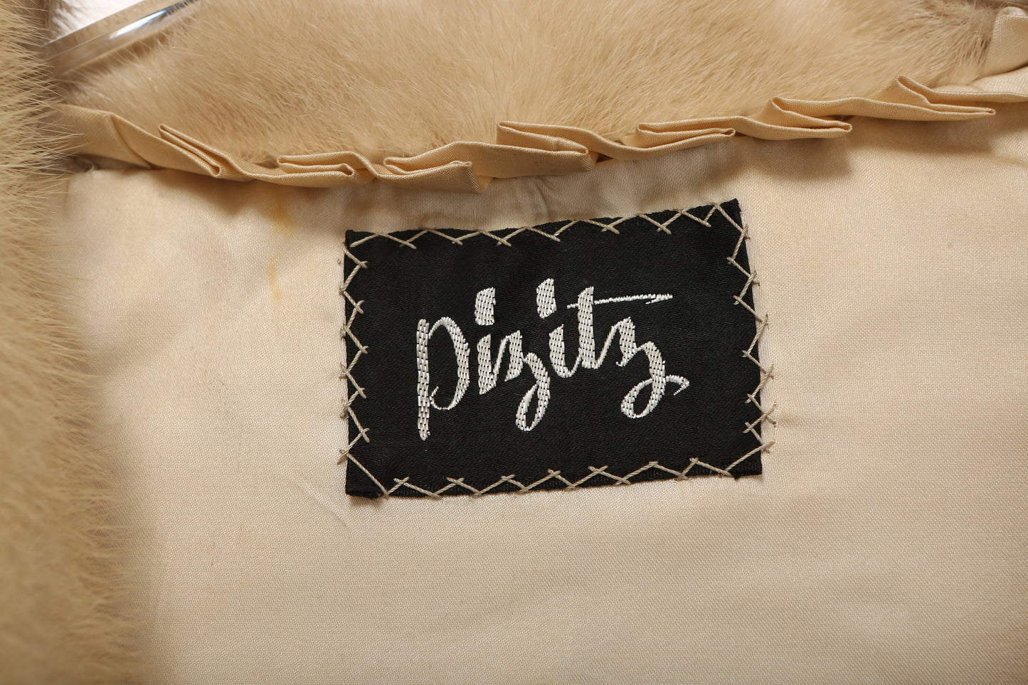 Vintage Women Beige Fur Coat