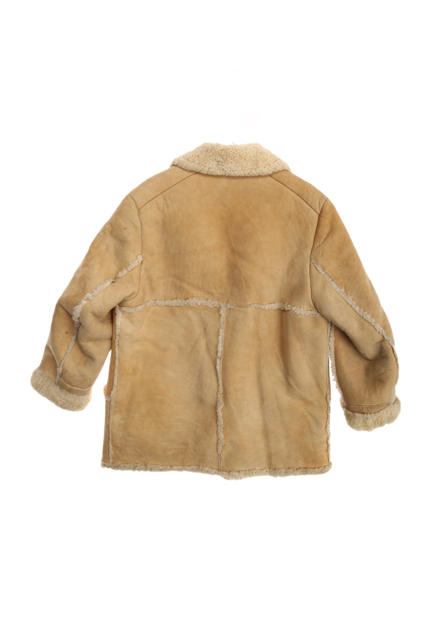 Vintage Men Shearling Coat - Made in Glastonbury, England - Sheep Skin