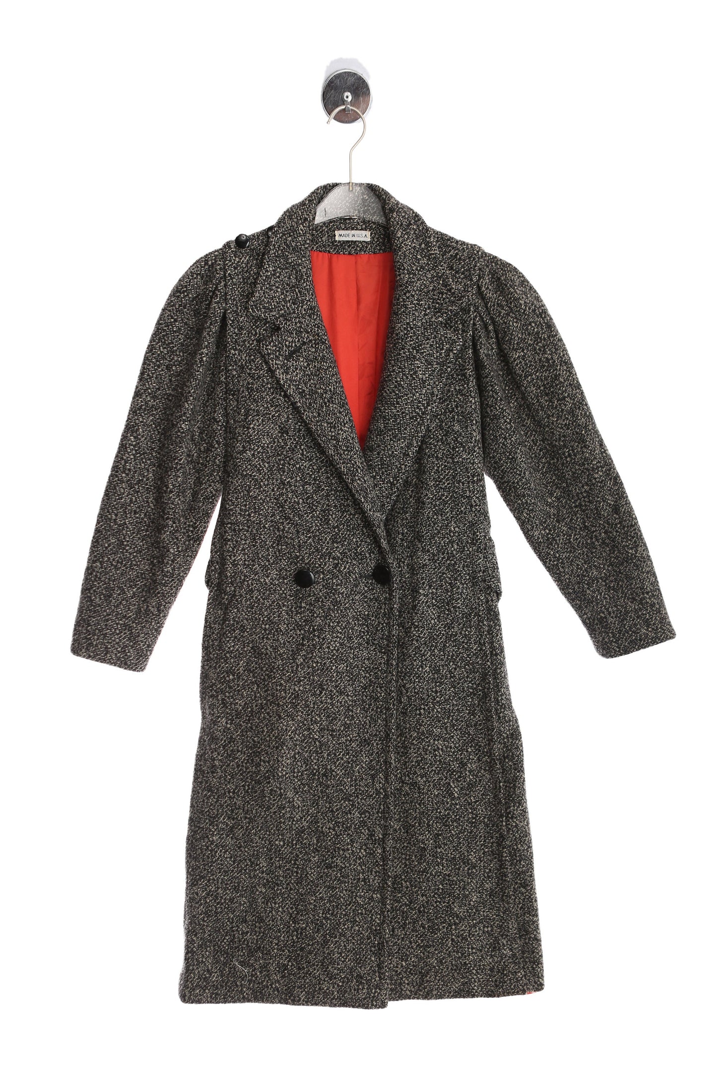 Vintage Women Gray Winter Trench Coat