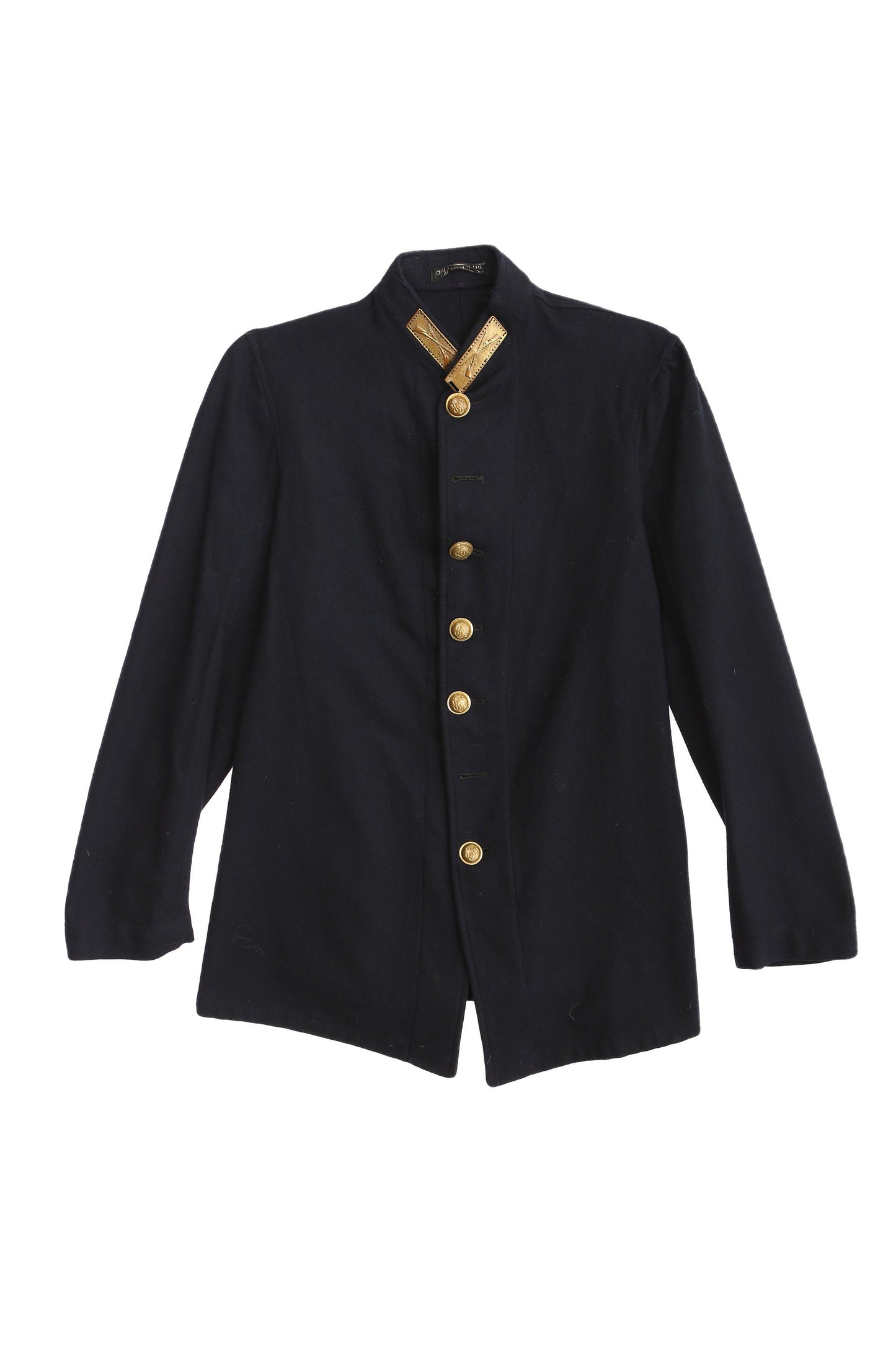 Vintage Military Blue Wool Coat