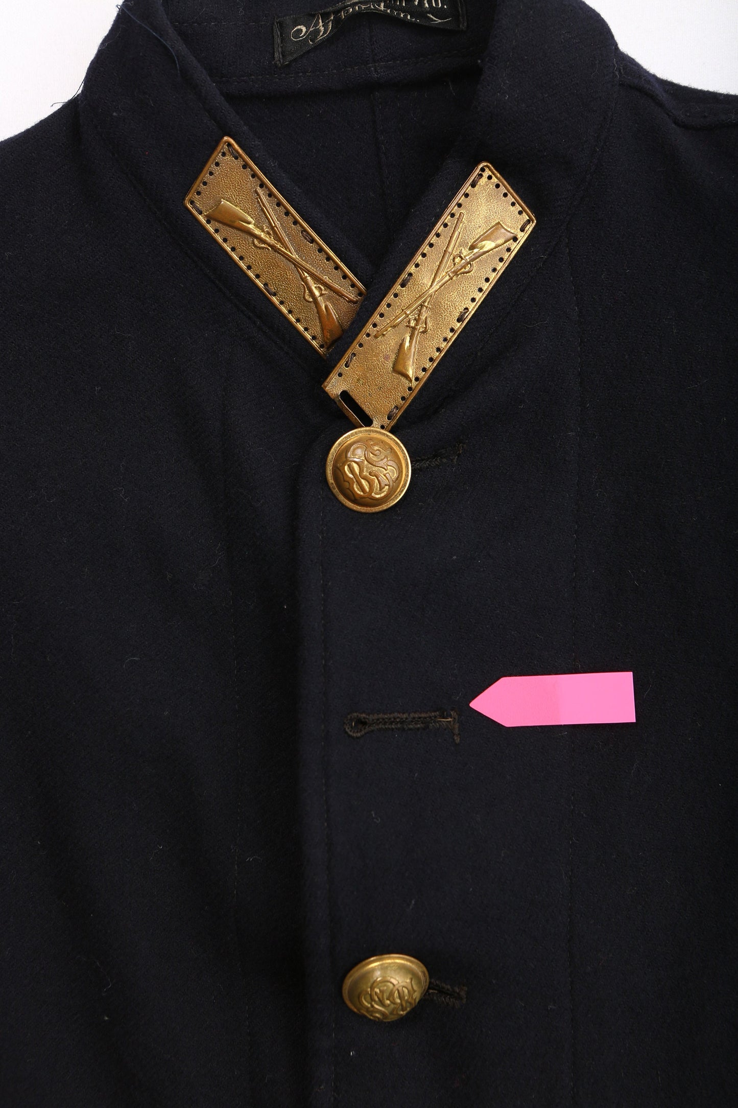 Vintage Military Blue Wool Coat