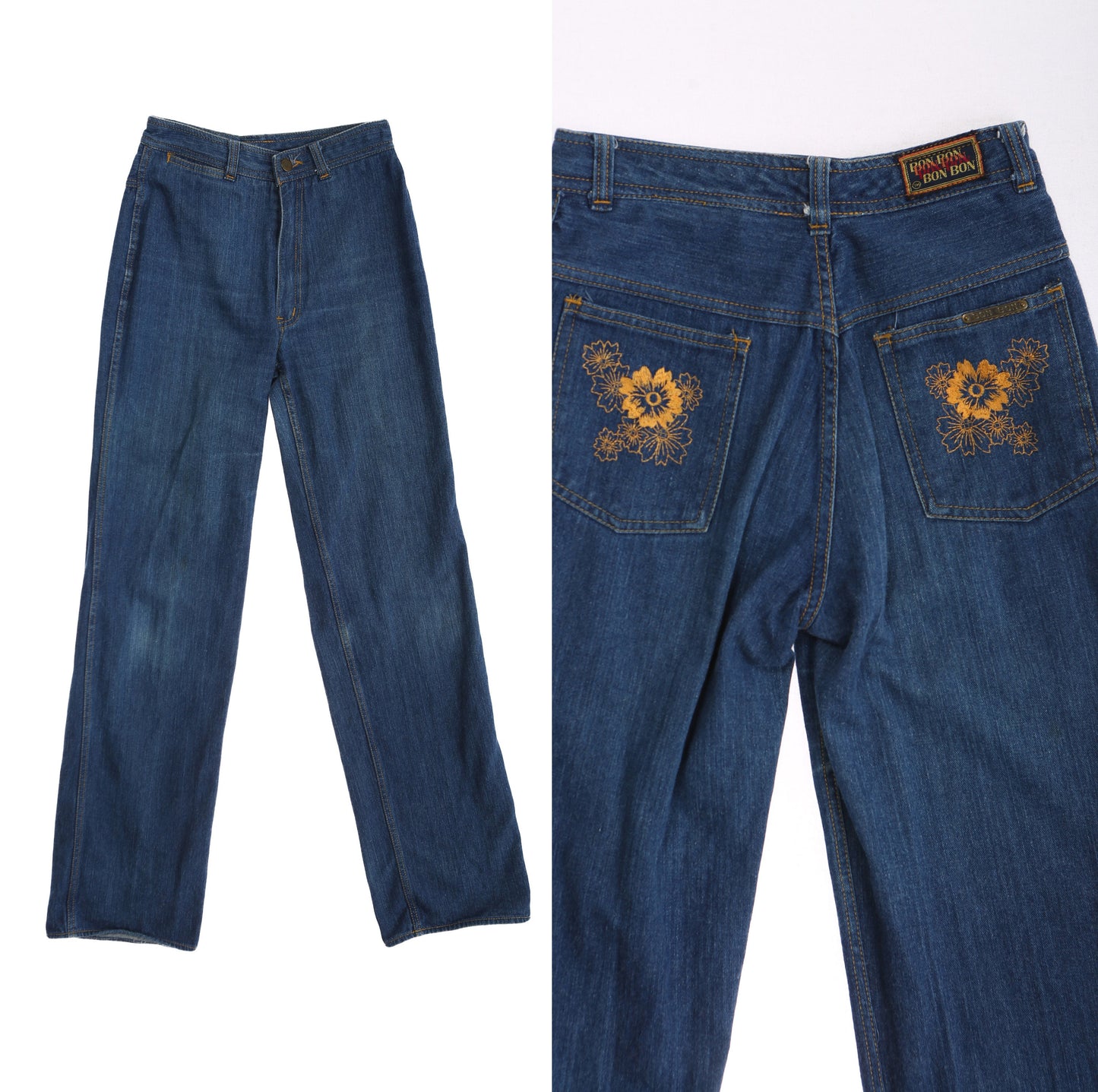 70s Women Blue Denim Pants by BON BON