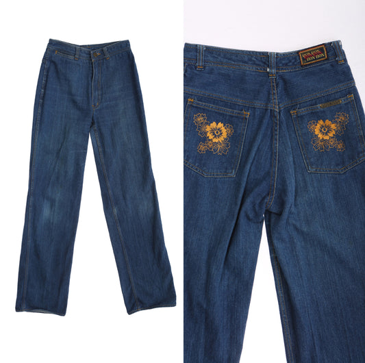 70s Women Blue Denim Pants by BON BON