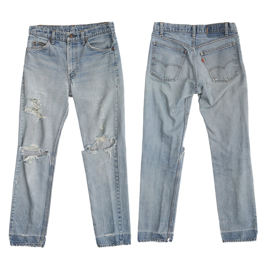 Vintage Levi's Distressed Denim Pants / Orange Tab