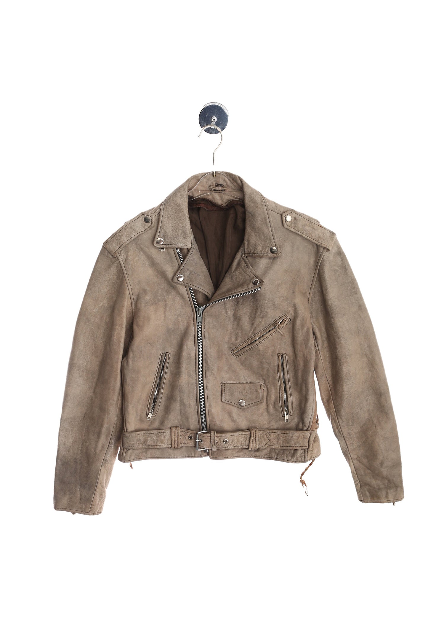 Vintage Men's Brown Biker Leather Jacket