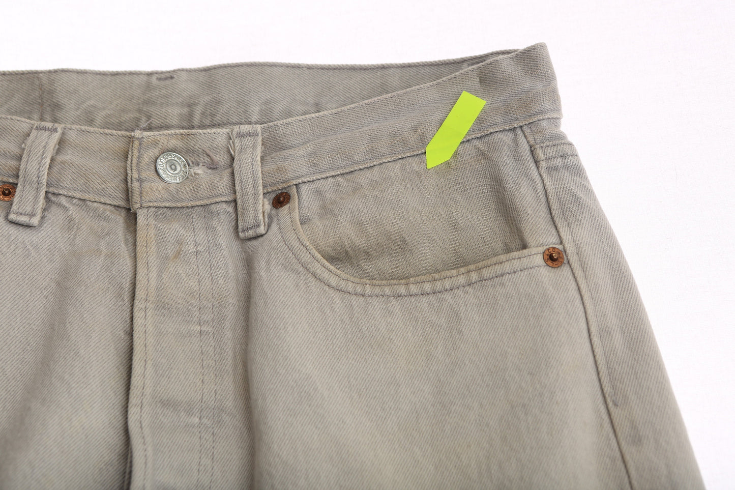 Vintage 501 Light Gray Levi's Denim Pants / Era 1980's - 1990's