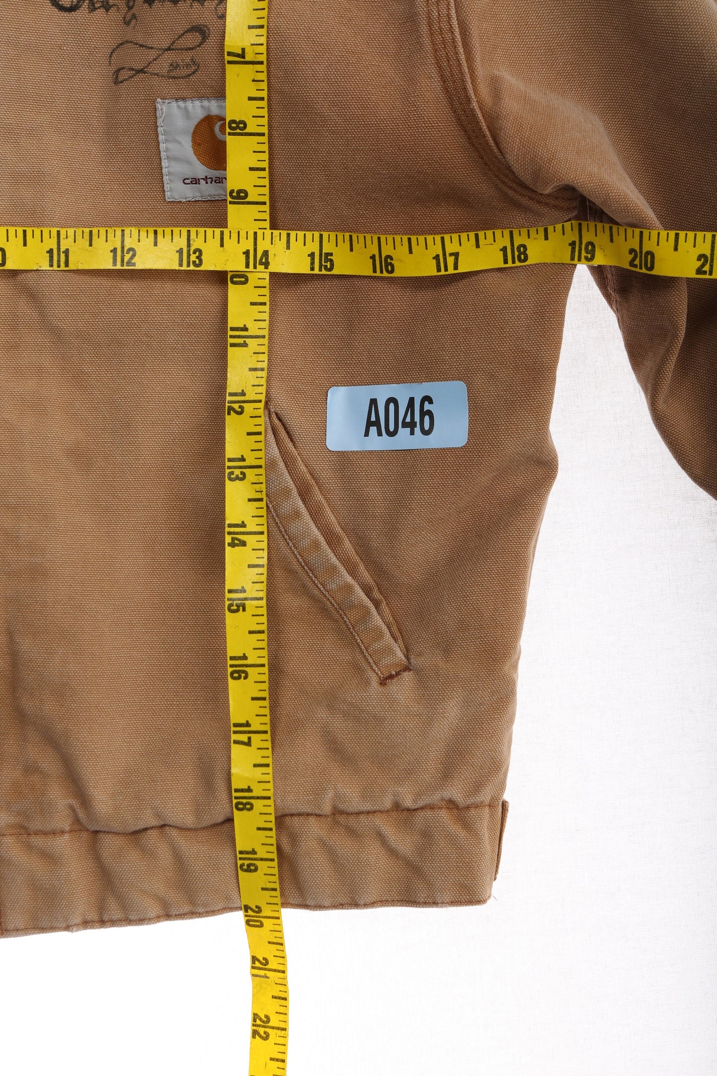 Vintage Carhartt Canvas Jacket with Pen Drawn Art