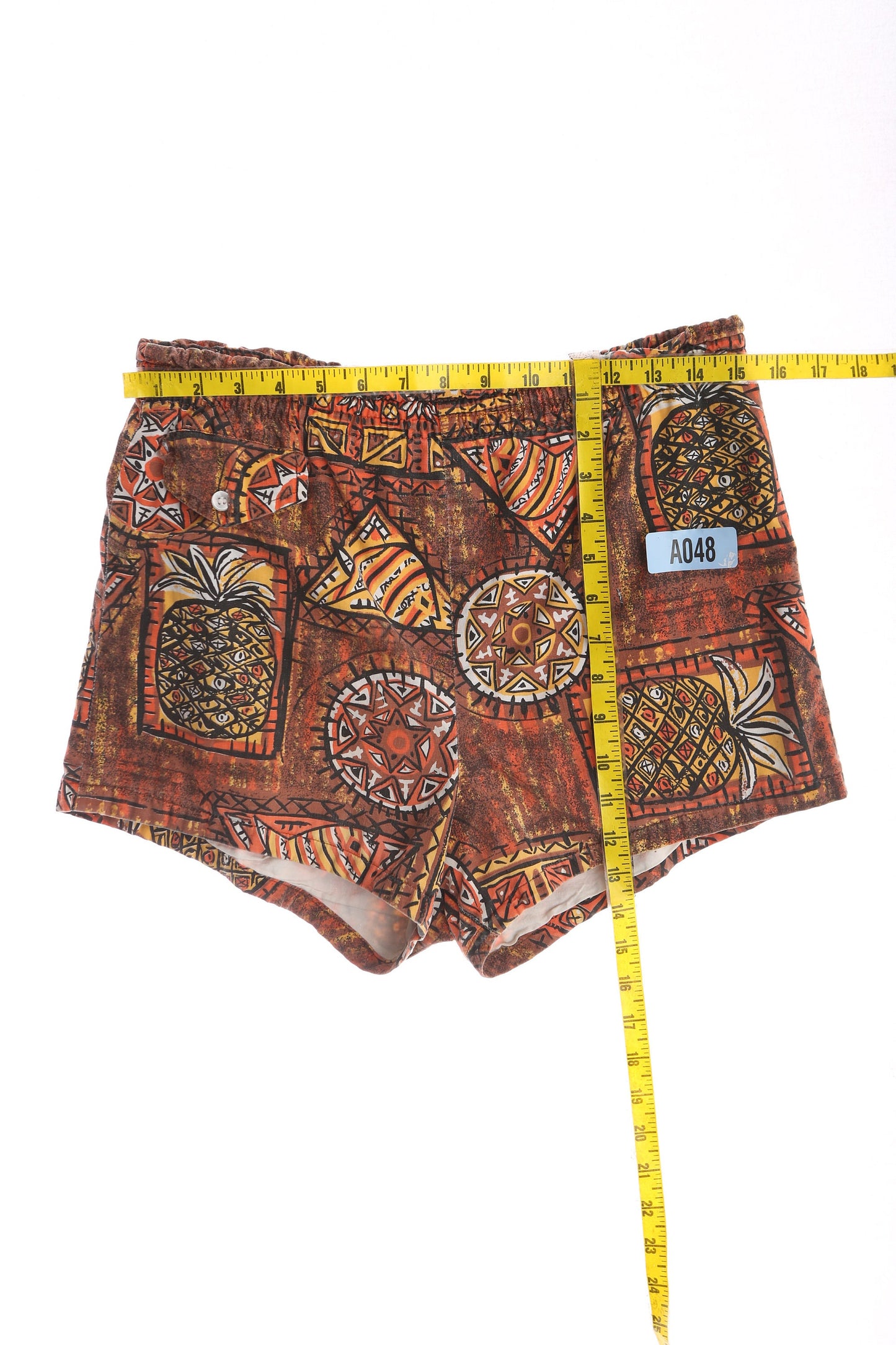 Vintage Men Hawaiian Print Shorts