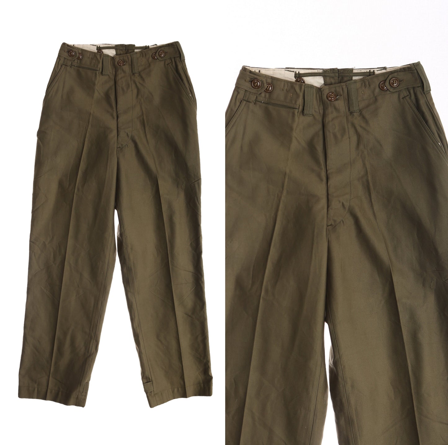 Vintage Men Military Uniform Pants