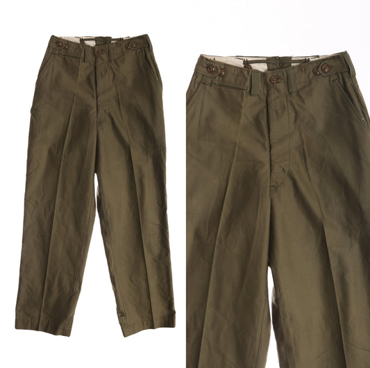Vintage Men Military Uniform Pants