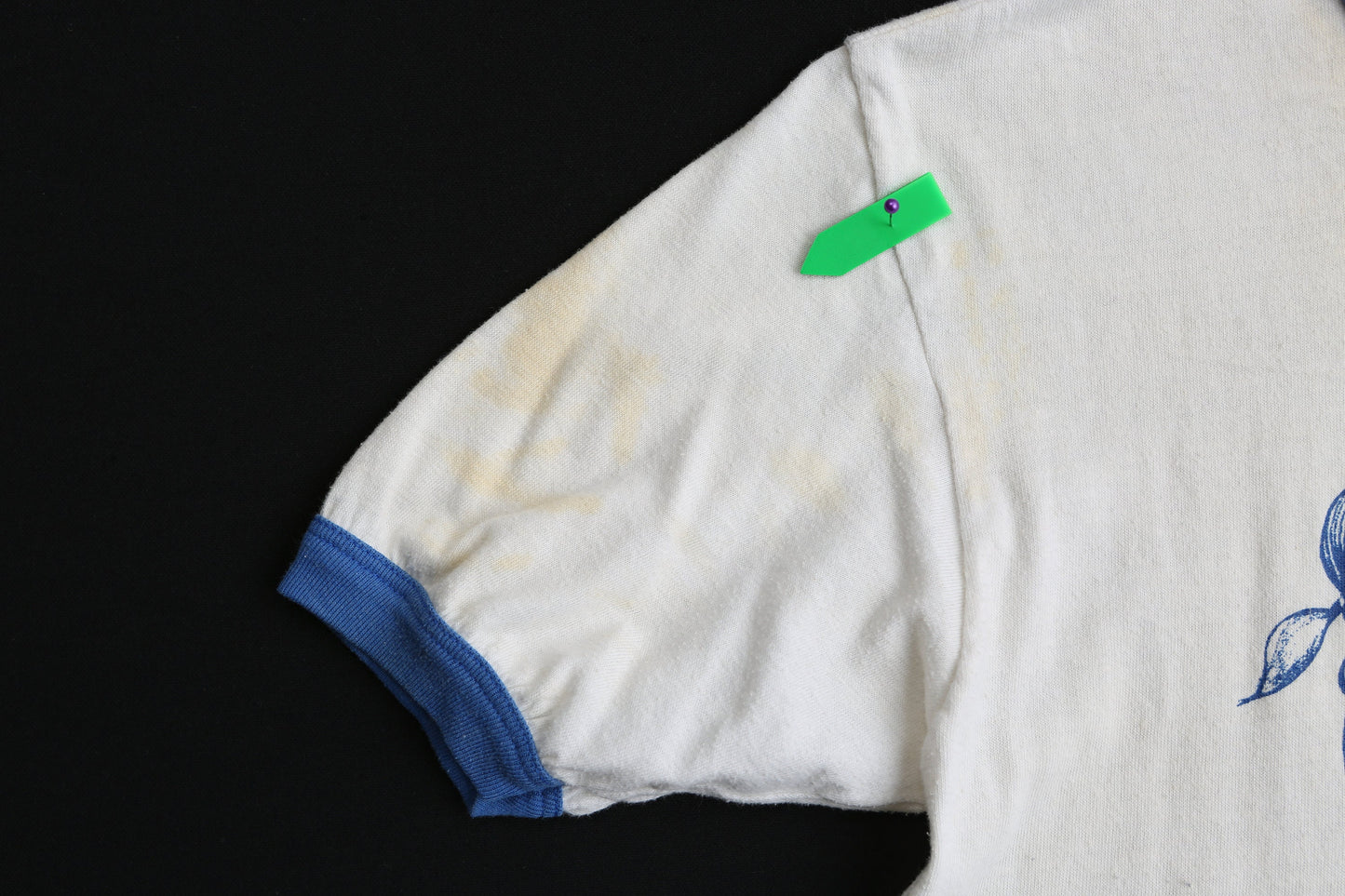 Vintage Monarch Day Camp White Ringer T-shirt