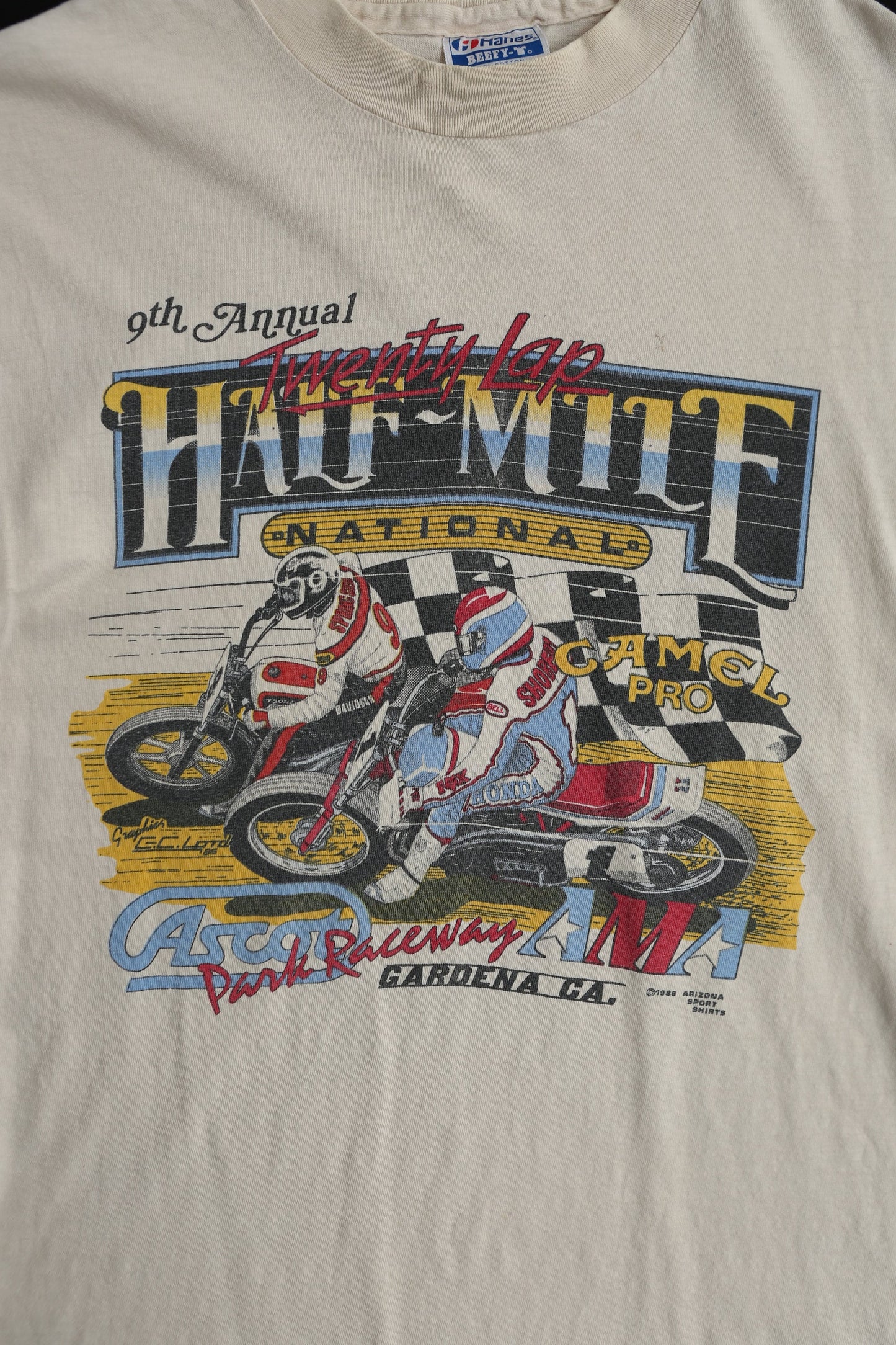 Vintage Half Mile National Ascot Motocross racing Graphic t-shirt