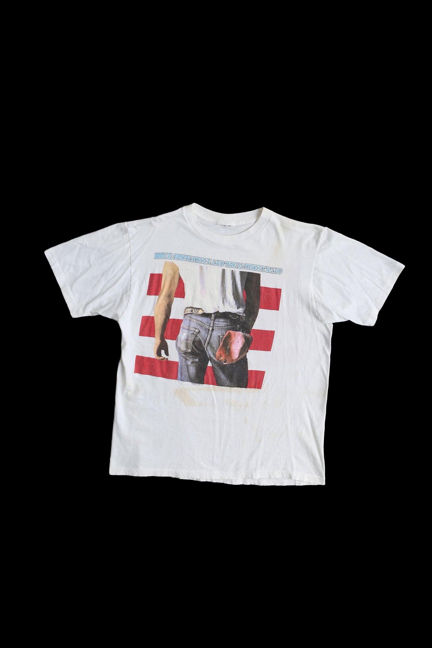 Vintage Bruce Springsteen White Graphic T-shirt