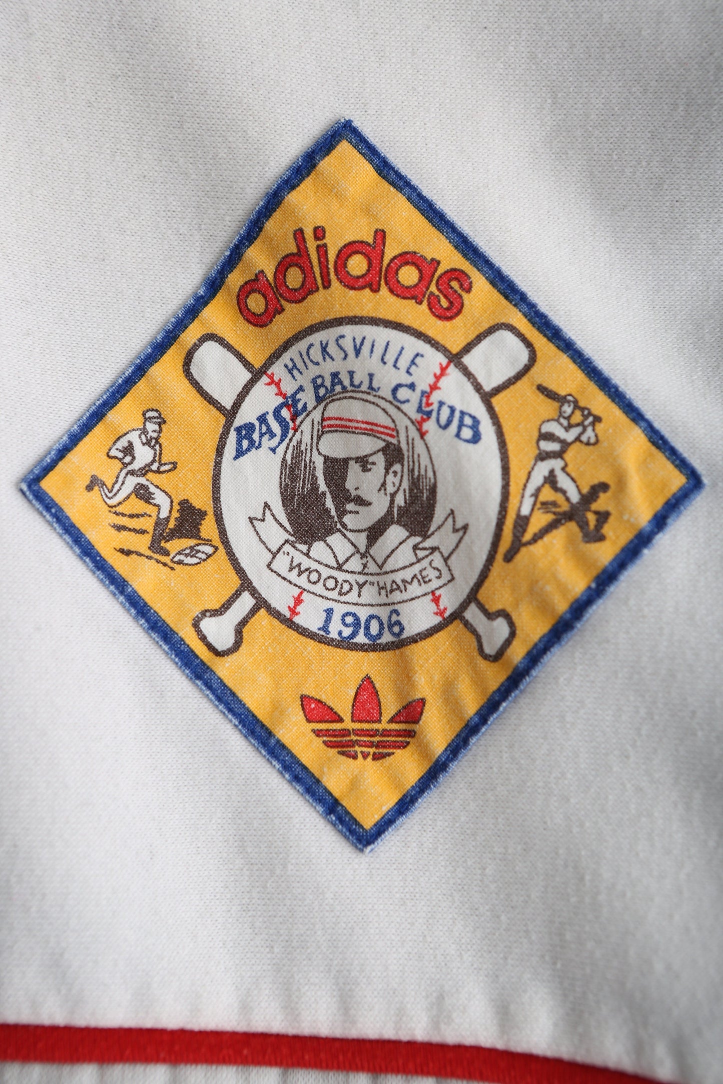 Vintage Adidas Crew Neck Sweatshirt / Silver Label / Hicksville Sluggers / 1897 Championship Print / Cliffords Field