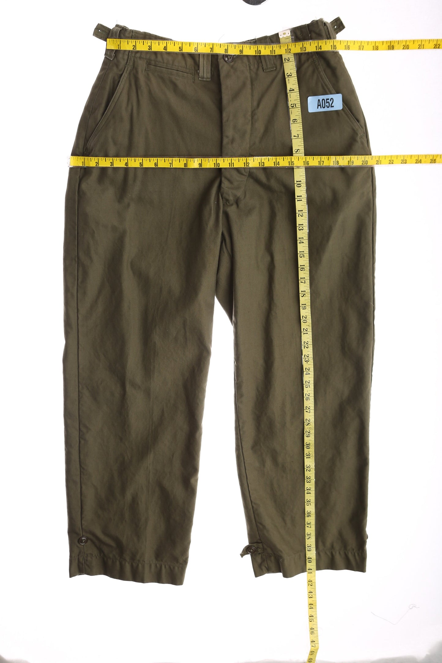 Vintage Military Pants / Green / Field Trousers