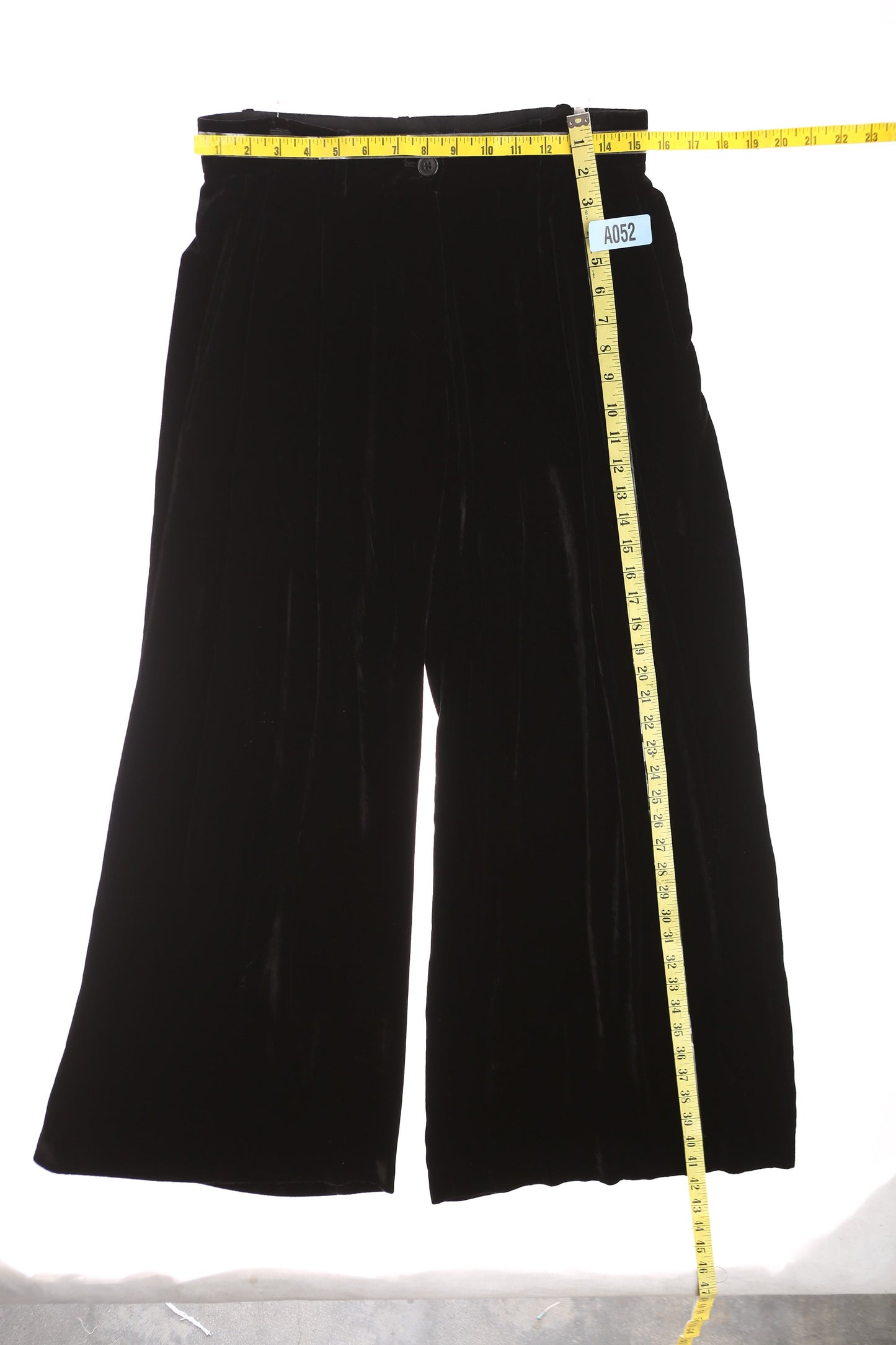 Vintage Women Black Velvet Casual Trousers