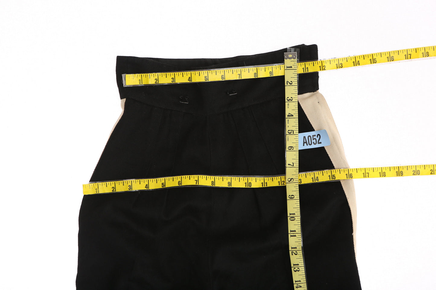 Vintage High Waist Black Trousers / Marching Band Style / Era 1940's - 1950's