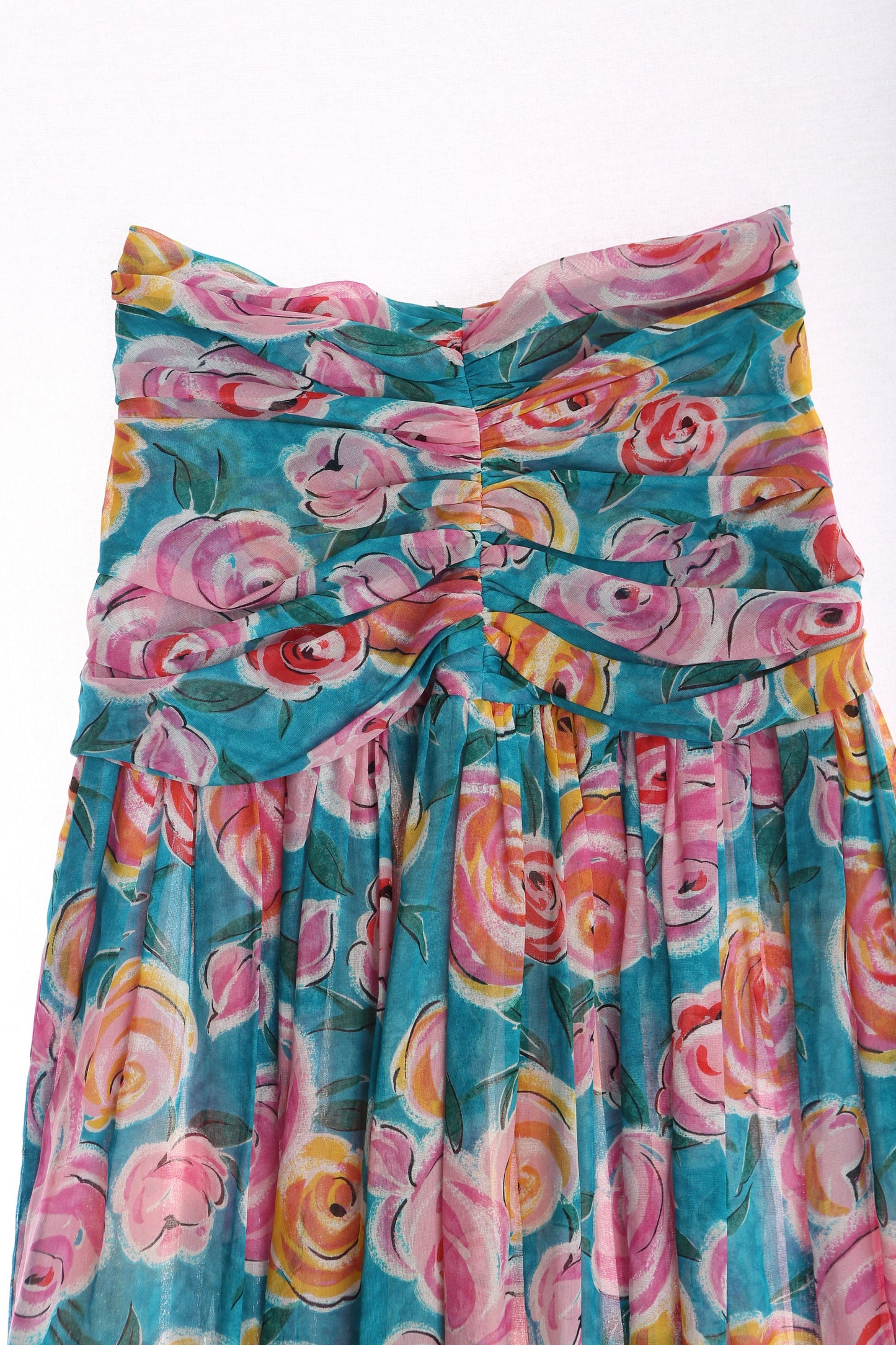 Vintage Women Floral Print Pink Summer Dress