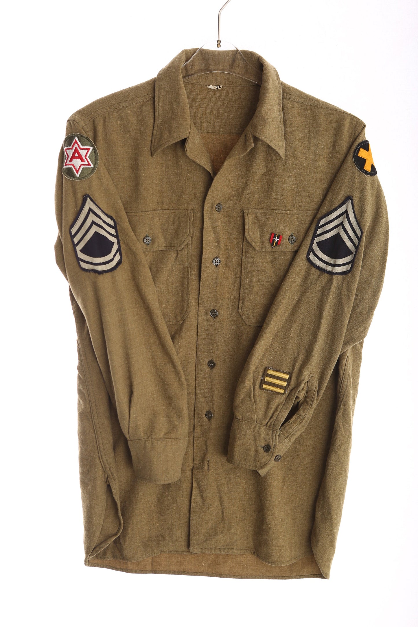 Vintage Military Shirt / US Army Medical Unit / Era: estimated 1940's - 1950's