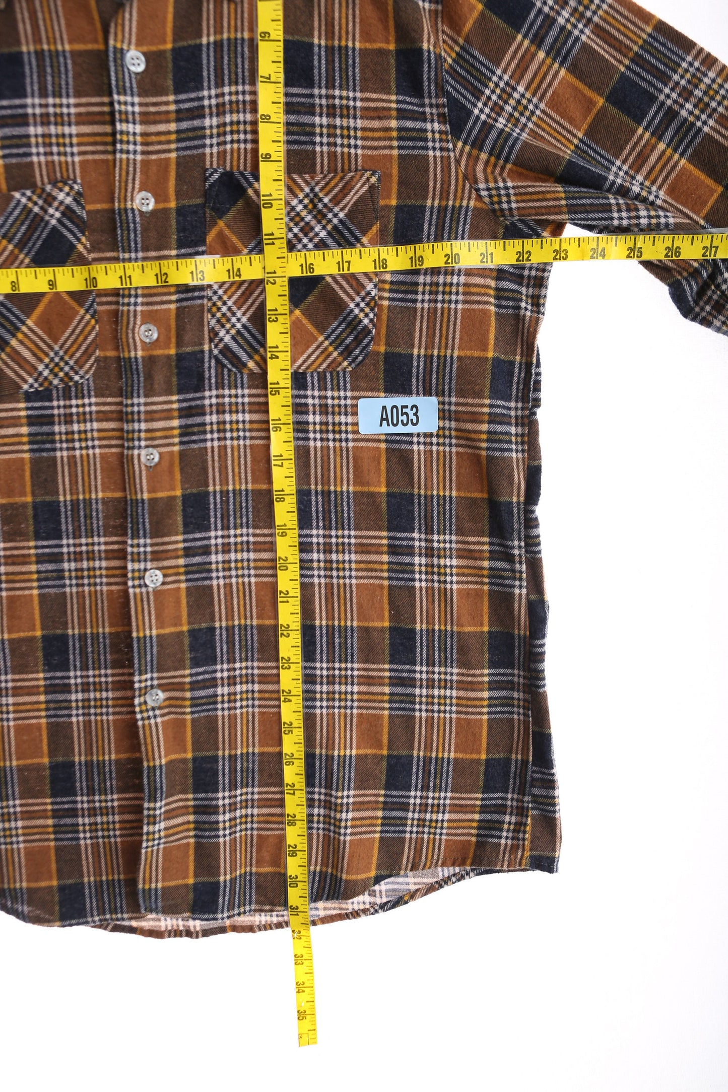 Vintage Men Flannel Brown Shirt / By Lumberjack / Era 1970's - 1980's
