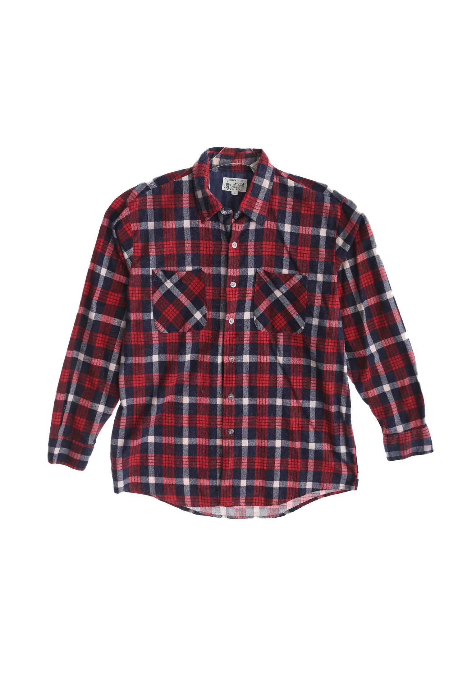 Vintage Men's Red Plaid Flannel Shirt by Lumberjack / Era 1970's - 1980's