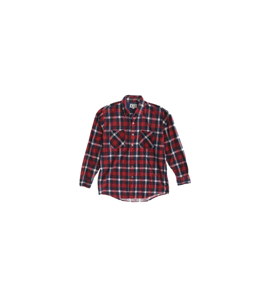 Vintage Men's Red Plaid Flannel Shirt by Lumberjack / Era 1970's - 1980's