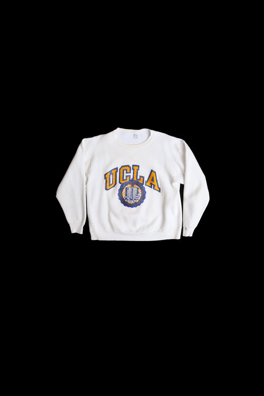 Vintage White Champion Sweatshirt With UCLA Print