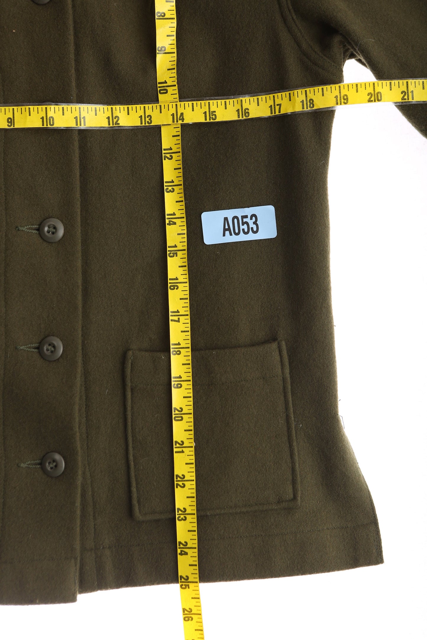 Vintage Women Green Military Jacket