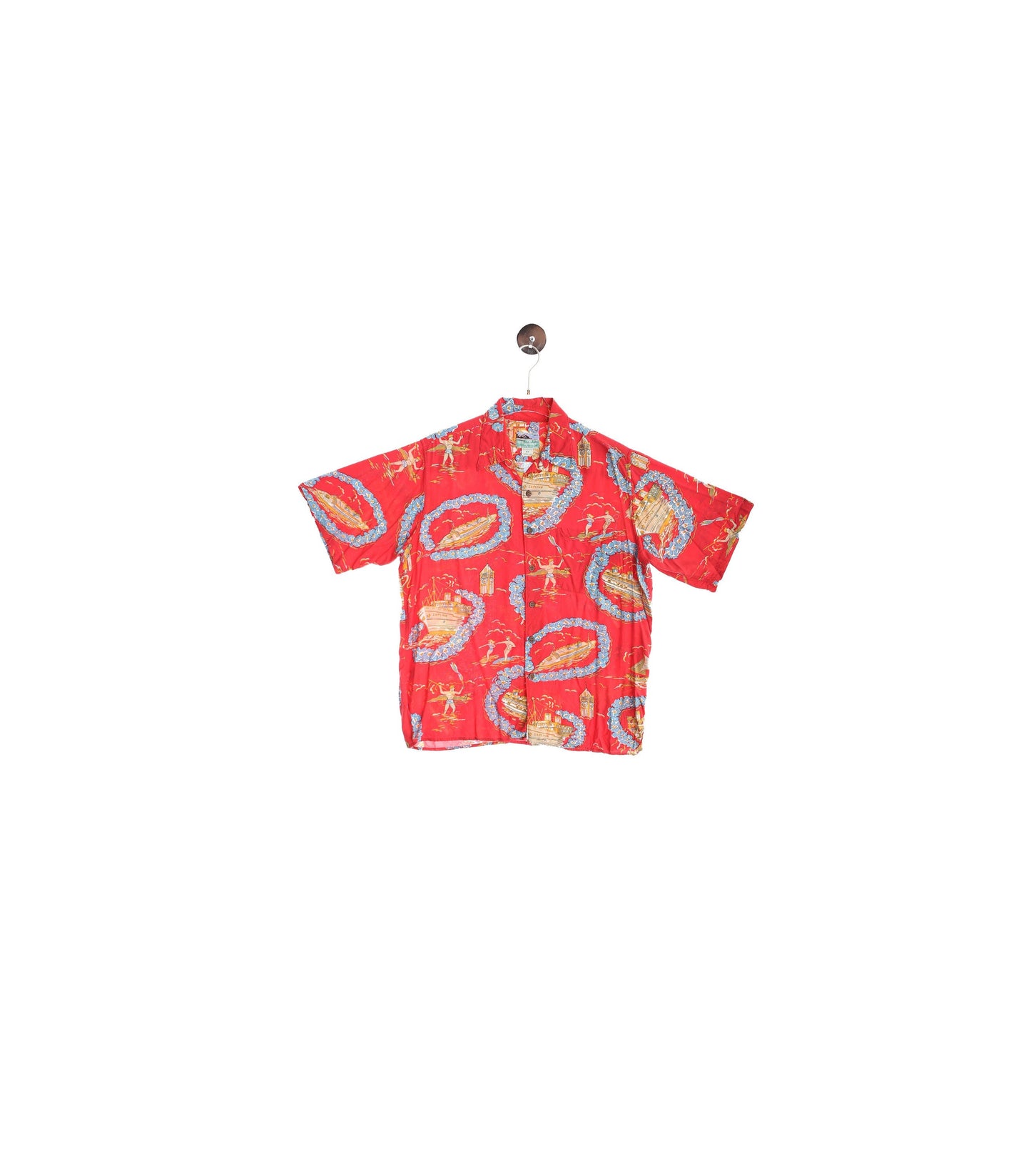 Vintage Red Hawaiian Shirt by Rey Spooner / Era 90s - Y2K