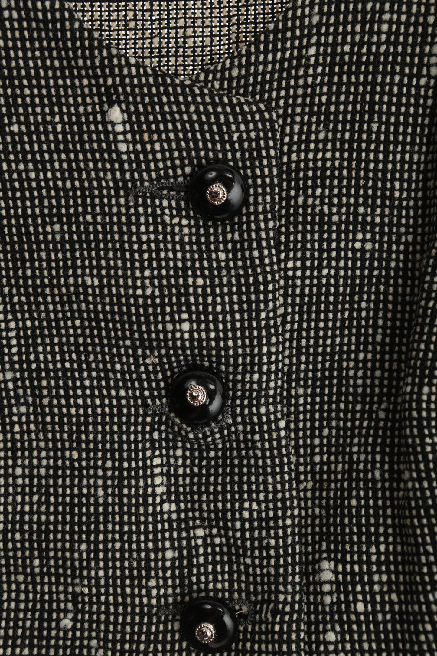 Vintage Women's Black Casual Vest / Estimated Era 60s - 70s