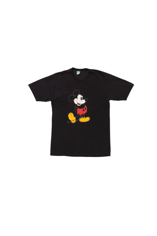 Mickey mouse vintage black shirt t-shirt large walt disney productions label 80's