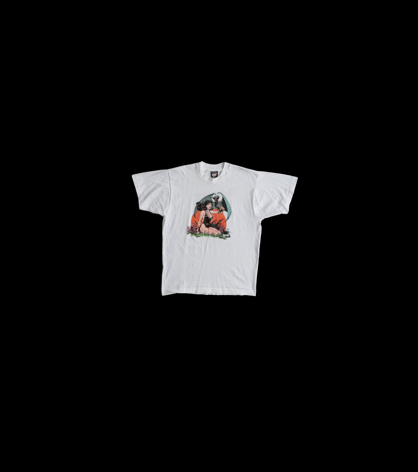 Vintage Xenozoic Tales White Graphic T-shirt by Mark Chultz 1988