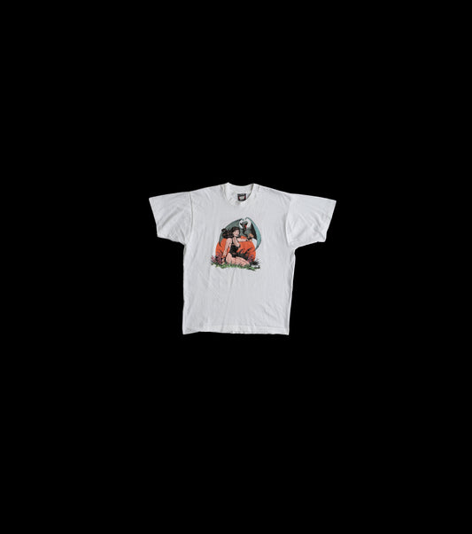 Vintage Xenozoic Tales White Graphic T-shirt by Mark Chultz 1988