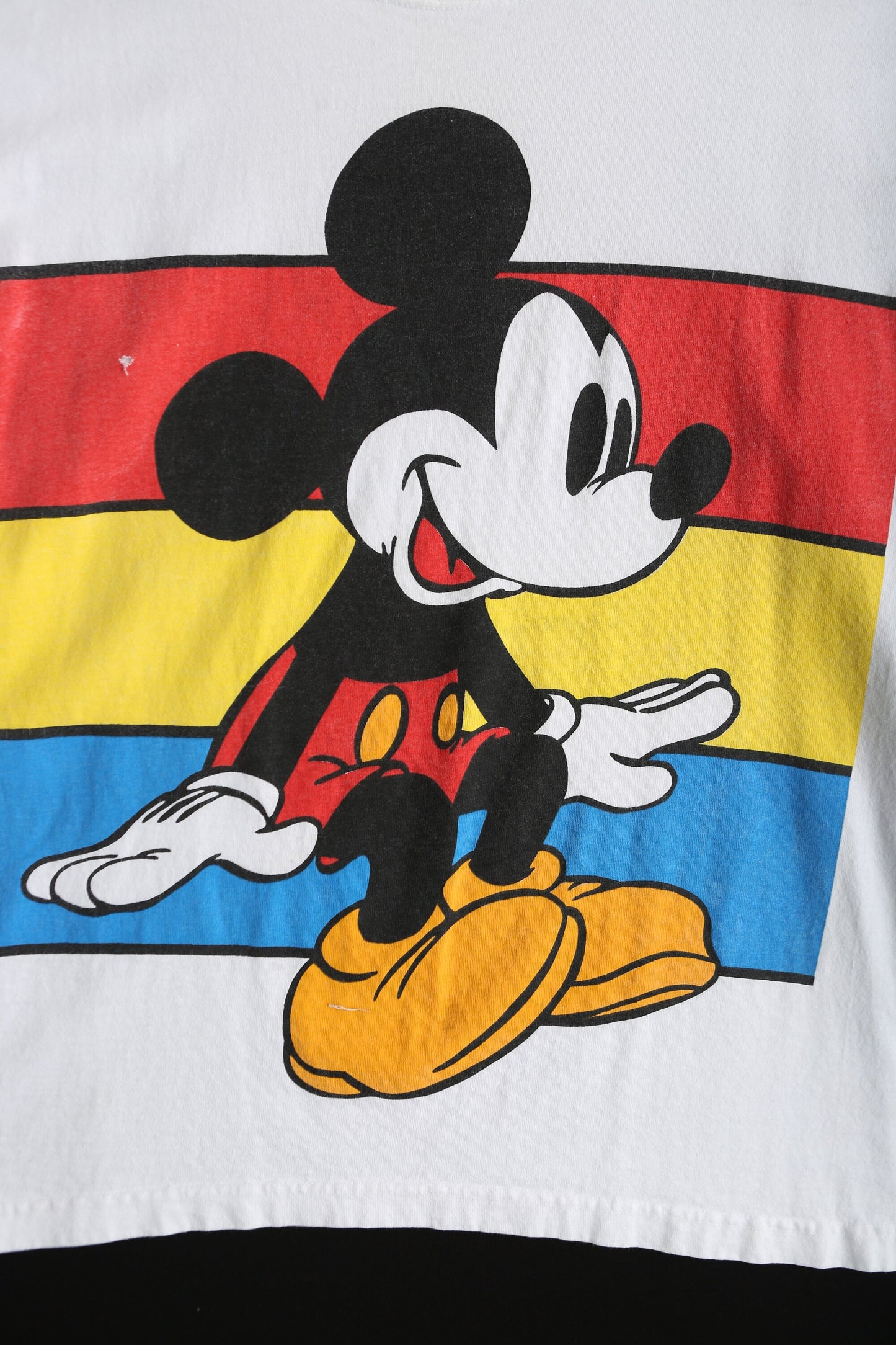 Vintage Mickey Mouse Long Sleeve White Graphic Shirt