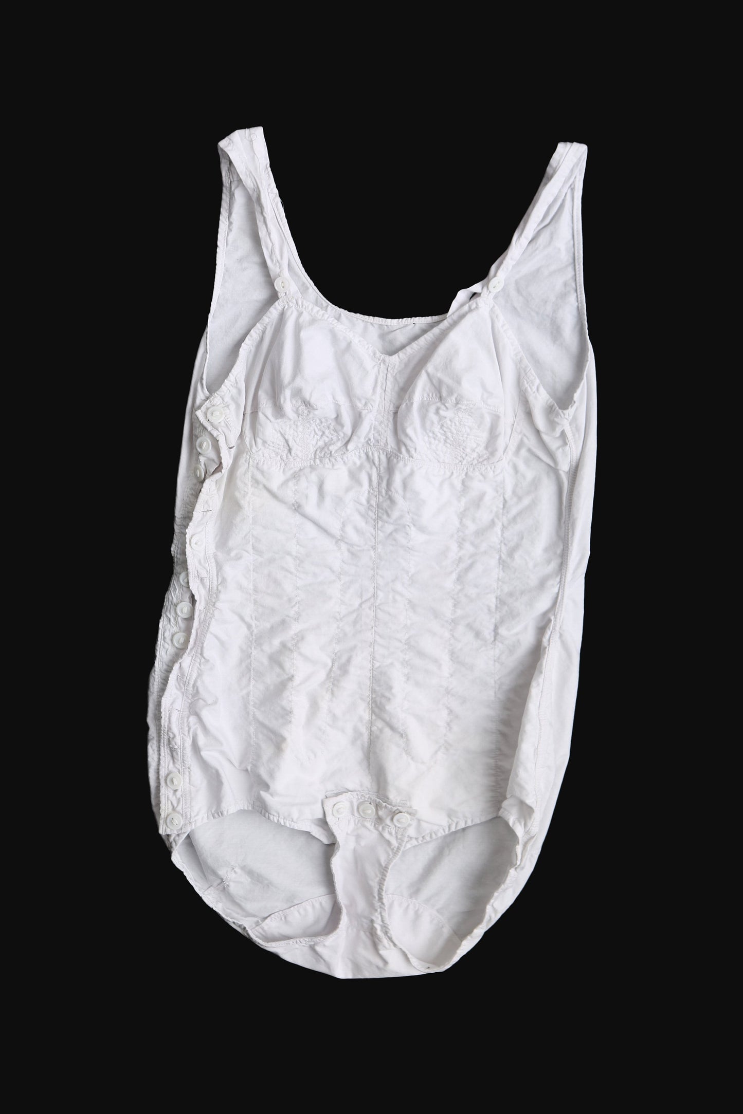 Vintage Women White Underwear / Body Suit / Leotard - Era 1940's - 1950's