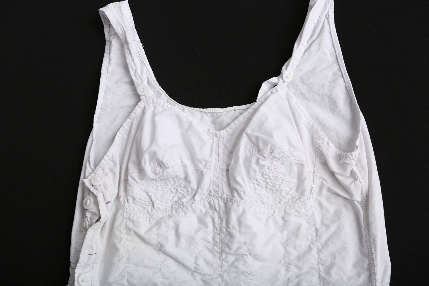 Vintage Women White Underwear / Body Suit / Leotard - Era 1940's - 1950's