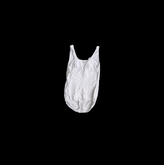 Vintage Women White Underwear / Body Suit / Leotard - Era 1940's - 1950's