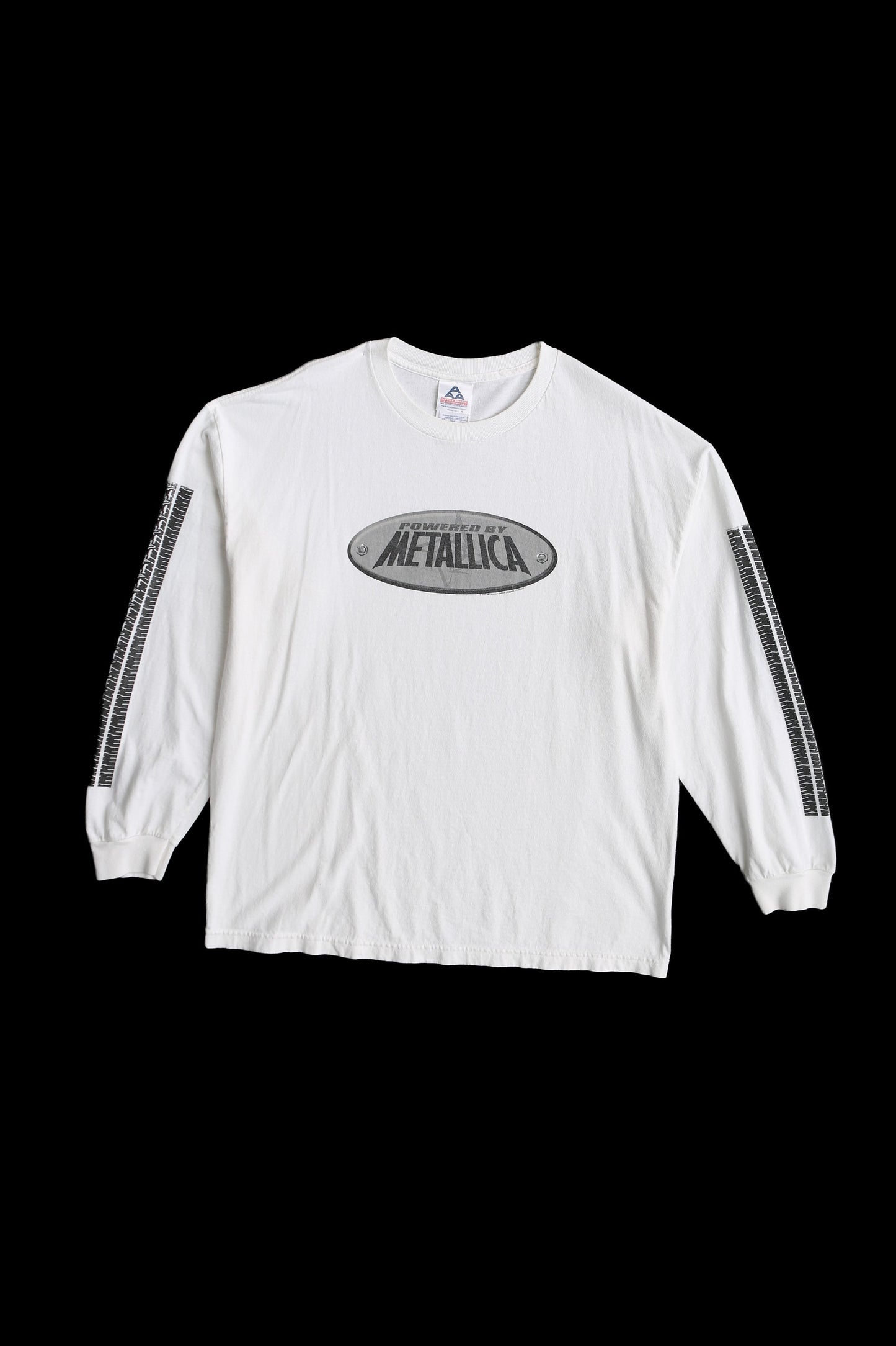 Vintage Long Sleeve White Rock Graphic T-shirt / Powered by Metallica