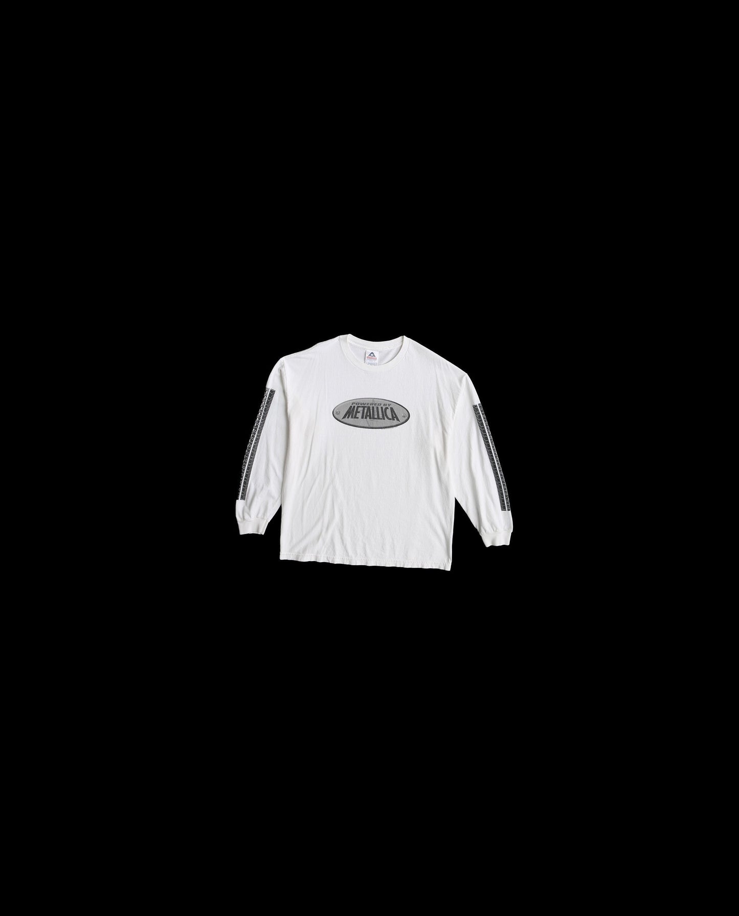 Vintage Long Sleeve White Rock Graphic T-shirt / Powered by Metallica