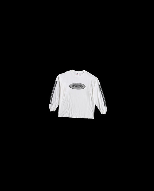 Vintage Long Sleeve White Rock Graphic T-shirt / Powered by Metallica