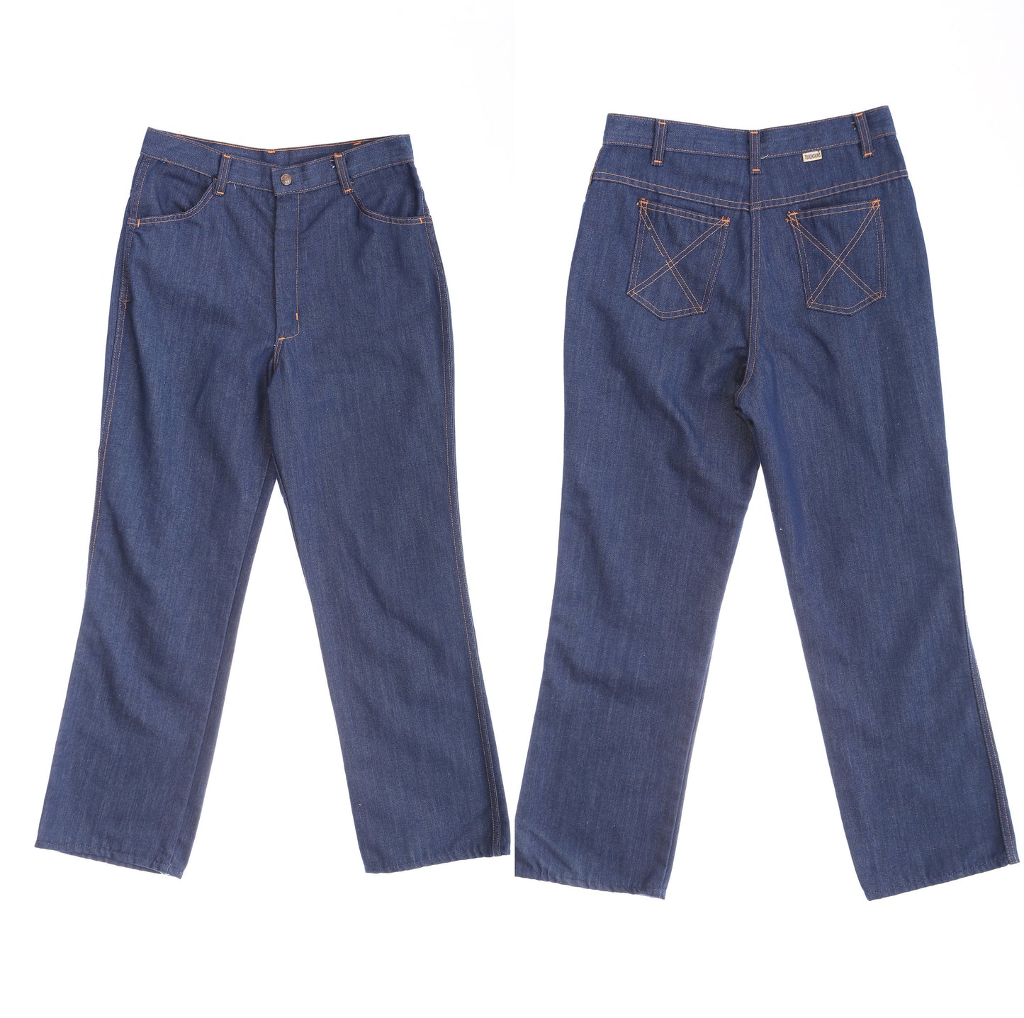 Vintage 1970's Blue Women's Casual Pants by Tough-Skins