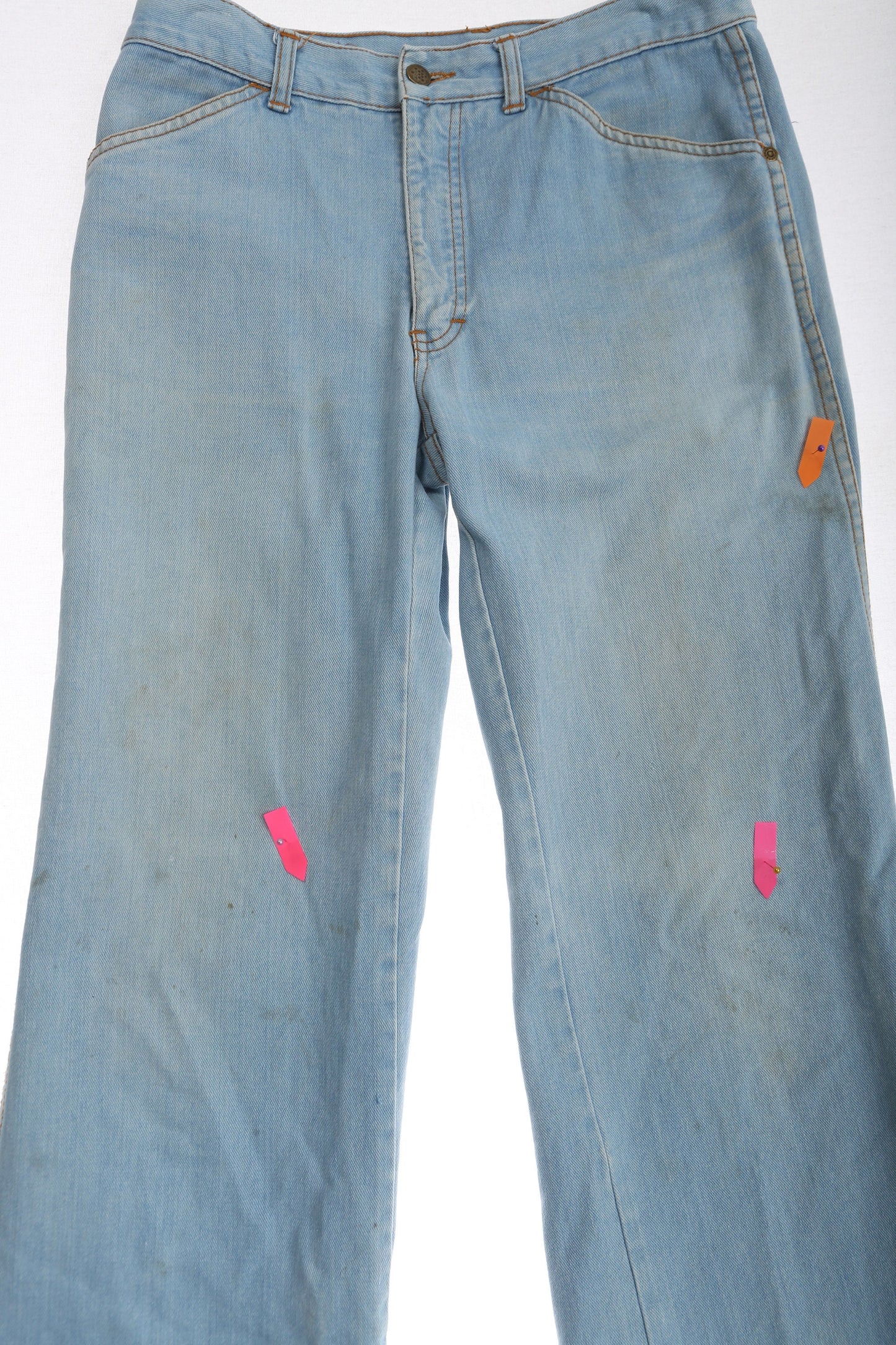 Vintage Men'd Blue Casual Denim Pants by Compass / Era 1970's - 1980's