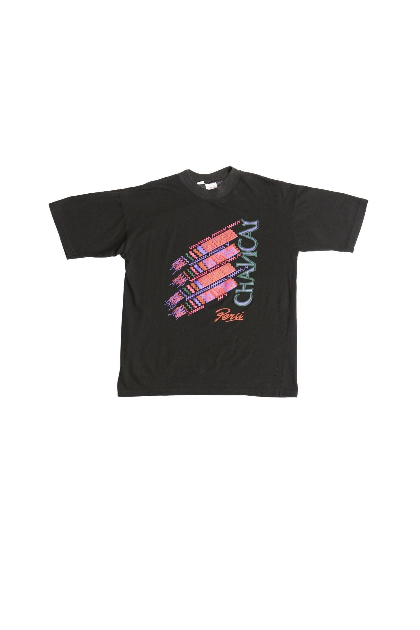 Vintage peru chancay black t-shirt shirt
